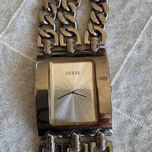 Guess Gold and Silver Chain Bracelet Watch